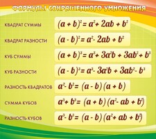 Стенд "Формулы сокращенного умножения" Вариант 3 - fgospostavki.ru - Кубинка