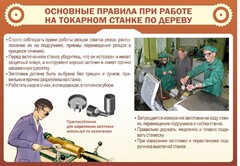 Стенд "Основные правила при работе на токарном станке по дереву" - fgospostavki.ru - Кубинка