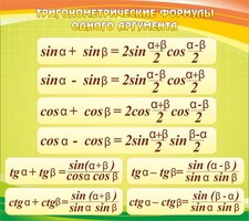 Стенд "Тригонометрические формулы" - fgospostavki.ru - Кубинка
