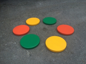 Диски цветные амортизационные деревянные (комплект 6 штук) - fgospostavki.ru - Кубинка