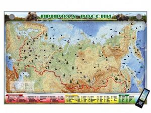 Электронно-информационный (маркерный) стенд "Природа России" адаптивный, с сенсорным пультом управления и планшетом со шрифтом Брайля - fgospostavki.ru - Кубинка