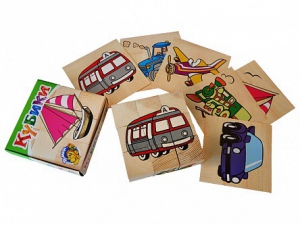 Набор кубиков "Сложи рисунок: транспорт" - fgospostavki.ru - Кубинка