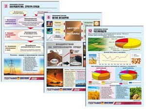 Комплект таблиц по географии "Экономика России" раздаточные (цветные, ламинированные, А4, 16 штук) - fgospostavki.ru - Кубинка