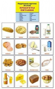 Раздаточные карточки "Продукты питания" - fgospostavki.ru - Кубинка