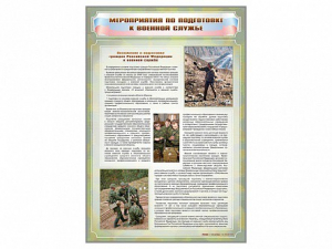 Стенд "Мероприятия обязательной подготовки граждан к военной службе" - fgospostavki.ru - Кубинка