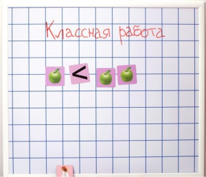 Магнитно-маркерная доска "Клетка" (86 см х 75 см) - fgospostavki.ru - Кубинка