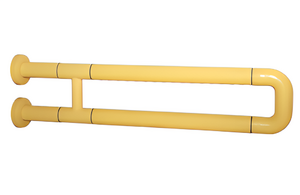 Поручень неоткидной двухопорный с антибактериальным покрытием (желтый) - fgospostavki.ru - Кубинка