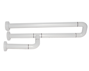 Поручень неоткидной трёхопорный с антибактериальным покрытием (белый) - fgospostavki.ru - Кубинка