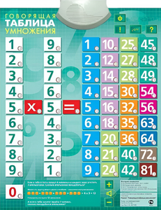 Озвученный плакат "Таблица умножения" - fgospostavki.ru - Кубинка