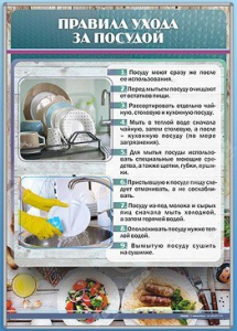 Стенд "Правила ухода за посудой" - fgospostavki.ru - Кубинка