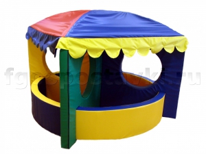 Сухой бассейн-трансформер "Карусель" 6 элементов с шариками - fgospostavki.ru - Кубинка