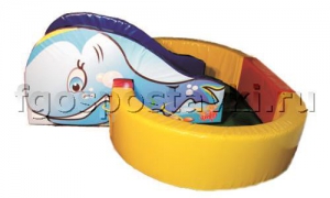 Сухой бассейн овальный с горкой "Кит" ПВХ - fgospostavki.ru - Кубинка