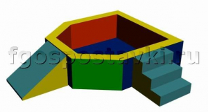 Сухой бассейн "Крепость" 1,5х1,2 метра - fgospostavki.ru - Кубинка
