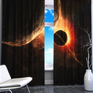 Комплект светонепроницаемых штор "Планеты" - fgospostavki.ru - Кубинка
