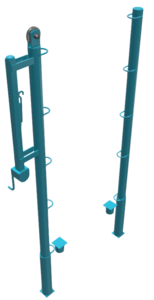 Стойки для большого тенниса с механизмом натяжения со стаканами (комплект) - fgospostavki.ru - Кубинка