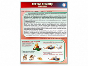 Стенд "Первая помощь при пожаре" - fgospostavki.ru - Кубинка