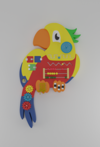 Бизиборд «Разноцветный попугай» - fgospostavki.ru - Кубинка