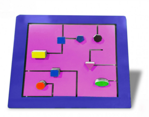 Тактильно-развивающая панель с геометрическими фигурами - fgospostavki.ru - Кубинка