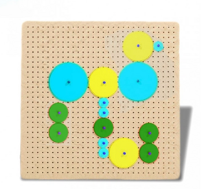 Тактильно-развивающая панель с разноцветными шестеренками - fgospostavki.ru - Кубинка