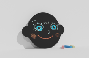 Фигурная грифельная меловая доска на тему эмоций - fgospostavki.ru - Кубинка