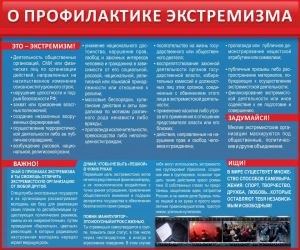 Стенд "О профилактике экстремизма" - fgospostavki.ru - Кубинка