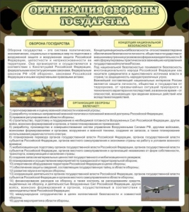 Стенд "Организация обороны государства" - fgospostavki.ru - Кубинка