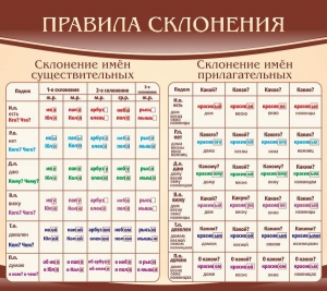 Стенд "Правила склонения" - fgospostavki.ru - Кубинка