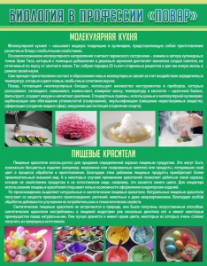Стенд "Биология в профессии "повар"" - fgospostavki.ru - Кубинка