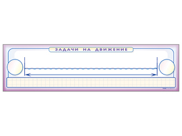 Панно (демонстрационное) магнитно-маркерное "Задачи на движение" + комплект тематических магнитов - fgospostavki.ru - Кубинка