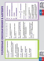 Таблица "Условные обозначения в алгебре" (винил) - fgospostavki.ru - Кубинка