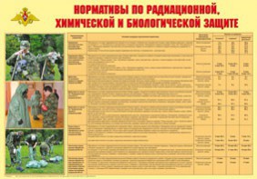 Плакат "Нормативы по радиационной, химической и биологической защите" - fgospostavki.ru - Кубинка