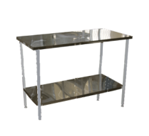 Стол на металлическом каркасе с полкой 600*1500*750(900) - fgospostavki.ru - Кубинка