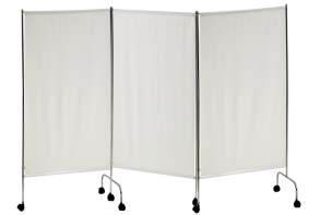 Ширма медицинская из нержавеющей стали на колесах 3 секции - fgospostavki.ru - Кубинка