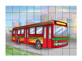Магнитный пазл "Автобус" - fgospostavki.ru - Кубинка