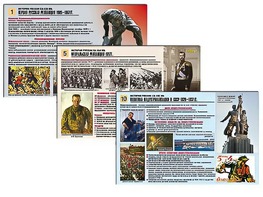 Комплект таблиц по истории "История России XX - XXI вв." раздаточные (цветные, ламинированные, А4, 12 штук) - fgospostavki.ru - Кубинка