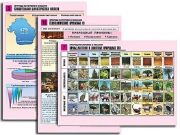 Комплект таблиц по географии "Природа материков и океанов" раздаточные (цветные, ламинированные, А4, 12 штук) - fgospostavki.ru - Кубинка