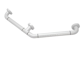 Поручень угловой трехопорный с антибактериальным покрытием (белая) - fgospostavki.ru - Кубинка