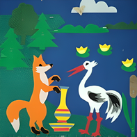 Пособие для слабовидящих детей - Театр-сказка "Лиса и журавль" - fgospostavki.ru - Кубинка