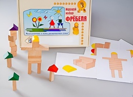 Игровой набор Фребеля "Конструктор деревянный без соединений-3" (Серия "Эксперимент") - fgospostavki.ru - Кубинка
