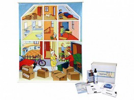 Магнитно-маркерный ситуационный плакат "Квартира" с набором магнитных карточек + методические рекомендации (иностранный язык) - fgospostavki.ru - Кубинка