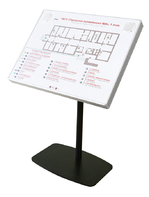 Тактильно-звуковая мнемосхема в комплекте со стойкой (вертикальная стойка) - fgospostavki.ru - Кубинка