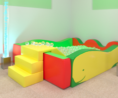 Бассейн «Кит» с горкой - fgospostavki.ru - Кубинка