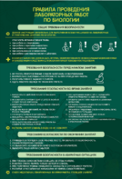 Стенд "Правила выполнения лабораторных работ по биологии" Вариант 1 - fgospostavki.ru - Кубинка