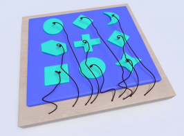 Развивающая панель с геометрическими фигурами - fgospostavki.ru - Кубинка