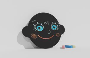 Фигурная грифельная меловая доска на тему эмоций - fgospostavki.ru - Кубинка