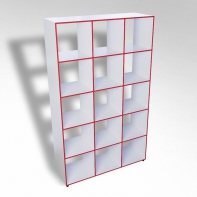 Шкаф открытый многосекционный ТР15 ЛДСП  - fgospostavki.ru - Кубинка