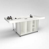 Стол для конструирования и робототехники с полками и местами хранения  - fgospostavki.ru - Кубинка