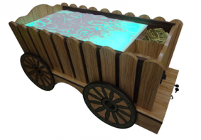 Стилизованный световой стол "Телега" - fgospostavki.ru - Кубинка