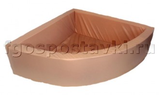 Сухой бассейн угловой полукруглый (без рисунка) - fgospostavki.ru - Кубинка